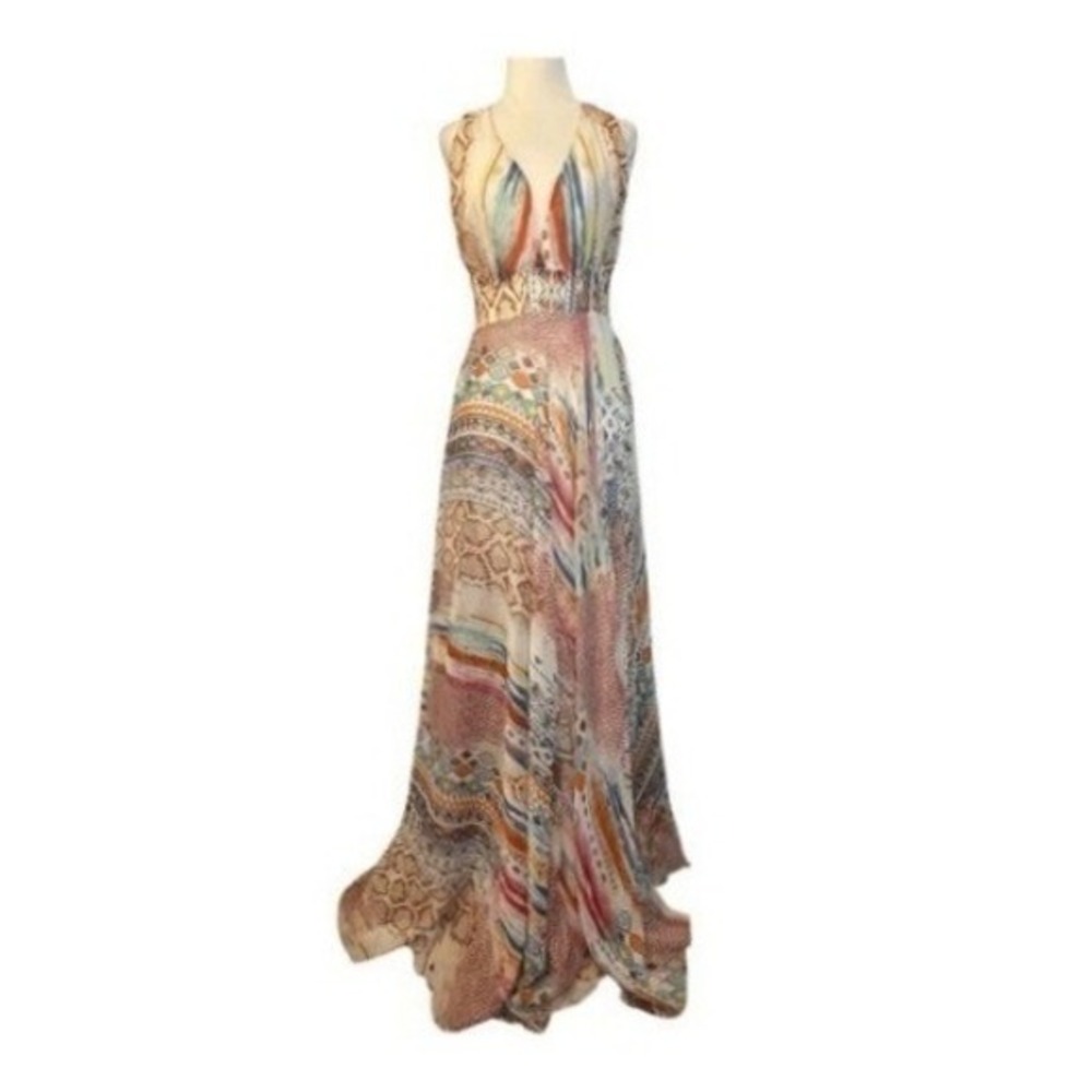 Spy Zone Exchange Mixed‎ Print Flowy Chiffon Maxi Dress S